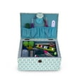 thumbnail image 5 of Dritz Rectangular Sewing Basket, Small, Blue Retro, 5 of 5