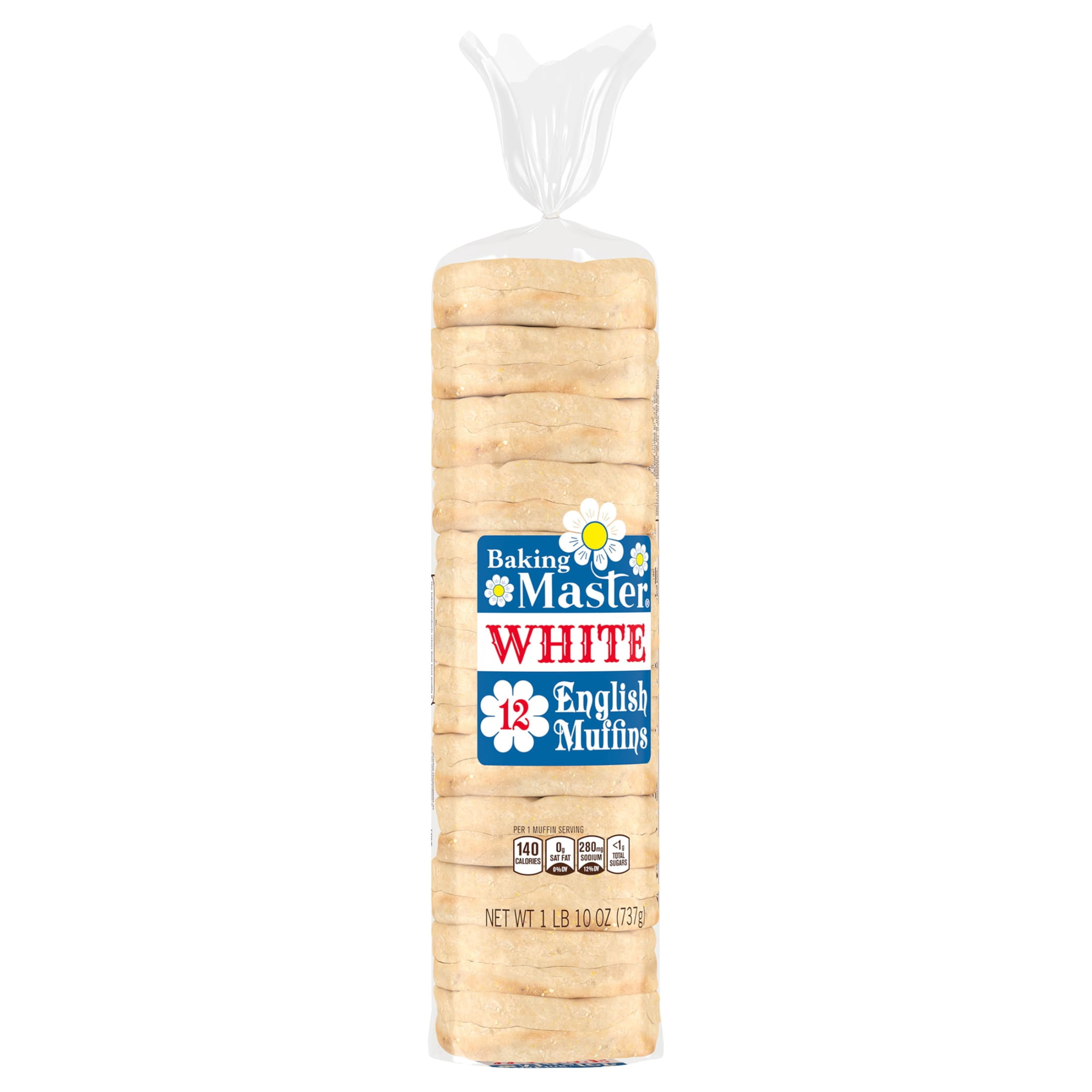Master White English Muffins, 12 Count, 26 oz Bag