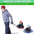 thumbnail image 5 of GoSports 29" Heavy Duty Winter Snow Saucer with Padded Seat and Hand Pull Strap - 2 Pack, Red and Blue, 5 of 6