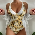 thumbnail image 3 of Aayomet Maillot de Bain Femme une Pièce à Double Bretelle, Jaune m, 3 of 4