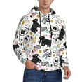 thumbnail image 2 of Pofeuu Funny Puppy Print Mens Casual Hooded Collar Drawstring Hoodies Pullover Sweatshirts Casual Long Sleeve Shirts-XX-Large, 2 of 7