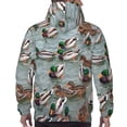 thumbnail image 7 of Lsque Mallard Ducks Swimming Pattern Casual Men's Hoodie,Hooded Sweatshirt with Kangaroo Pocket,Pullover Hoodie-Large, 7 of 7