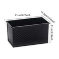 thumbnail image 4 of LYCAQL Black Gold Carbon Steel Corrugated Toast Box With Lid Extra-large Capacity Baking With Lid Non-stick Bread Aluminum Bread Pan for Baking Bread Cakes Toast, 4 of 9