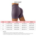 thumbnail image 5 of Pantalones cortos de yoga de cintura alta para mujer, control de barriga, pantalones cortos atléticos sin costuras para gimnasio en casa, correr, entrenamiento, color morado L, 5 of 5