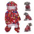 thumbnail image 4 of Hooded Dog Raincoat, Comfortable Pet Rain Jacket Reflective Cute Waterproof 4 Legs Design  For Most Dogs XS,S,M,L,XL, 4 of 8