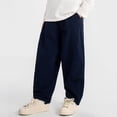 thumbnail image 4 of NAISIBABY Kids Girls Pants, Quick Dry Elastic Waist Summer Lightweight Straight Leg Sports Outdoor Pants Navy Size 12, 4 of 9