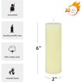 thumbnail image 4 of 6 Inch Pale Ivory Pillar Candle, 4 of 4