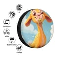 thumbnail image 3 of Bingfone Happy Goat In Meadow Spare Tire Cover Weatherproof Universal Wheel Protectors for RV Camper Travel Trailer SUV Truck-17 inch, 3 of 8