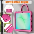 thumbnail image 5 of XYX For Samsung Galaxy Tab A9+/ Tab A11+ Case 11 inch, 360 Rotating Hand Grip, Shoulder Strap, Heavy Duty Drop Protection, Rose, 5 of 7