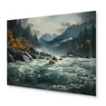 thumbnail image 2 of Designart "Reflecting on the River II" Lakes & Rivers Metal Art Print, 2 of 5