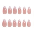 thumbnail image 3 of French Tip Press on Nails Medium Almond Fake Nails White French Tips Nails Press on with Design Glossy Full Cover Acrylic Glue on Nails Cute False Nails Stick on Nails for Women Decoration 120Pcs, 3 of 5