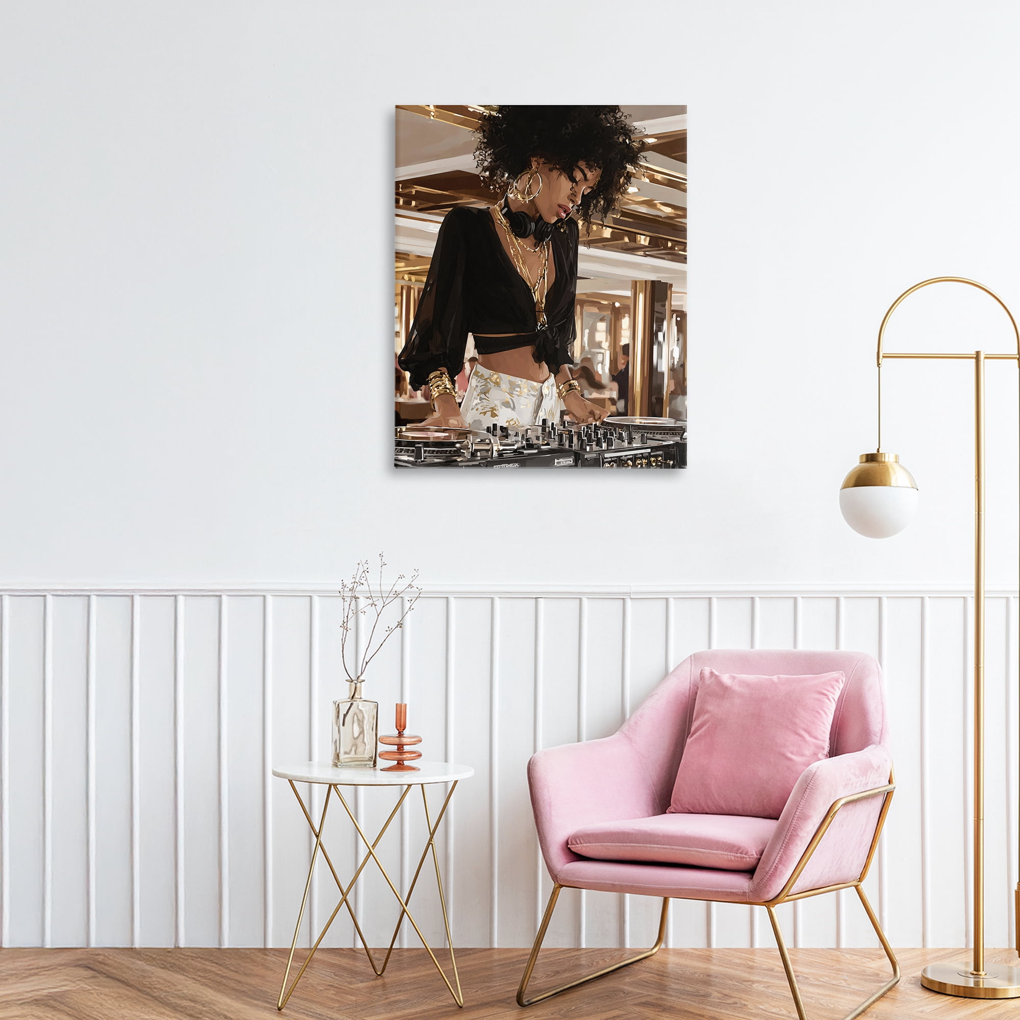 Stupell Industries Woman Of Music Live DJ Canvas Wall Art, design by Franklyn Gregory