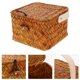 thumbnail image 2 of Cesta de almacenamiento tejida con asa Cesta de mimbre tejida para flores Contenedor para artículos diversos, 2 of 7