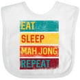 thumbnail image 3 of Inktastic Eat Sleep Mah Jong Repeat Boys or Girls Baby Bib, 3 of 4