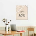 thumbnail image 2 of I Love Jesus wall art decor Christian wall art, Jesus Canvas Wall Art Print ，Jesus Decorations Religious Christian Gifts for Church Prayer Room Living Room Home Decor Gift Wooden Framed, 2 of 5