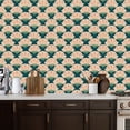 thumbnail image 2 of Peel and Stick Wallpaper 17.7in x 9.8ft White Daisy Floral Seamless Teal Retro Contact Paper Vinyl Waterproof Self Adhesive Wall Paper for Bedroom Shelf Cabinet Renter Friendly, 2 of 8