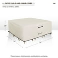 thumbnail image 2 of ULTCOVER Smart Selection Patio Furniture Cover Fits Tables up to 74" x 74" with 6 Chairs Waterproof Dustproof UV-Resistant Patio Table Cover,Beige, 2 of 6