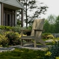 thumbnail image 2 of Wildridge Freedom Modern Adirondack Chair, Weathered Wood - Outdoor Weather Resistant Poly Furniture for Patio, Porch, Deck, Pool, Garden, Backyard, 2 of 4
