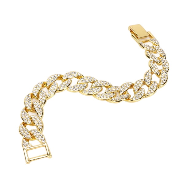 Pulsera Cubana de Acero Inoxidable Pulsera Cubana Miami de 182 Mm para Hombres Y Mujeres Pulsera de Cadena Cubana de Acero Inoxidable para Pulsera de Eslabones de Metal ANGGREK Otros