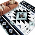 thumbnail image 2 of 6'x9' Area Rugs, Navy Blue Boho Indoor Outdoor Area Rug for Living Room Bedroom, Vintage Southwestern Ethnic Tribal Geometric Washable Bathroom Rugs Kitchen Floor Carpet Mats Home Decor Aesthetic, 2 of 8