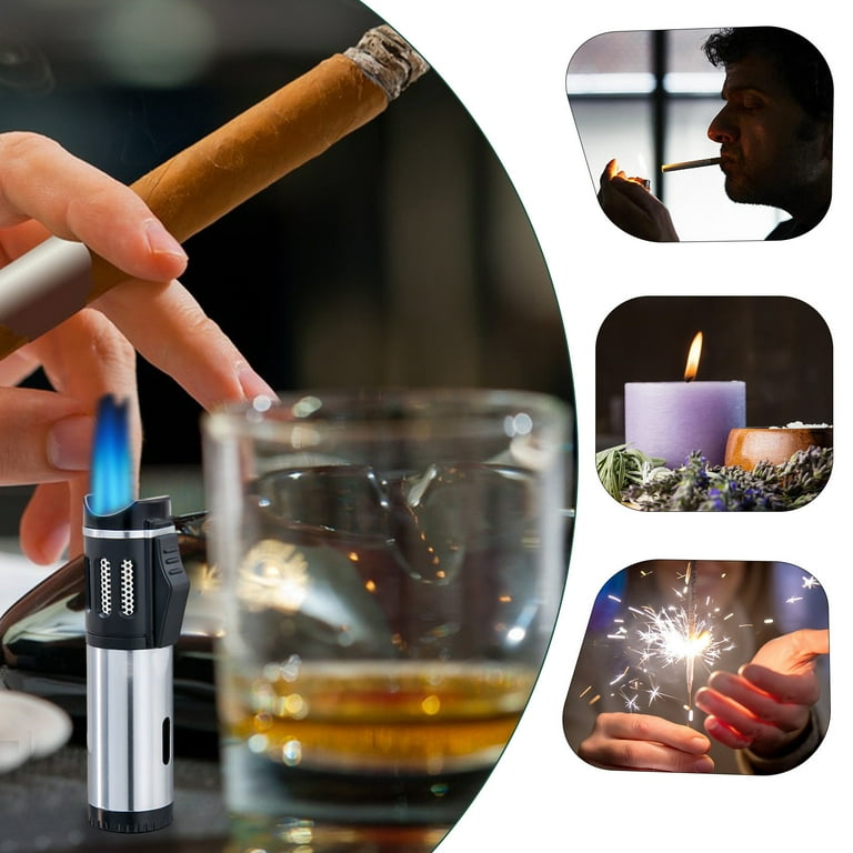 Tuphregyow Waterproof Lighter,Straight Wind Lovers Love Lock Lighter  Creative Diy Gift Lighter,Refillable Butane Lighter Gifts for Dad, for  Candle Kitchen BBQ 