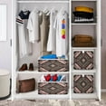 thumbnail image 6 of Foldable Fabric Storage Bin Home Cubes Clothing Organizer Bins Large Collapsible Box Basket for Home Organizer Retro Style Shape Pattern, 6 of 7