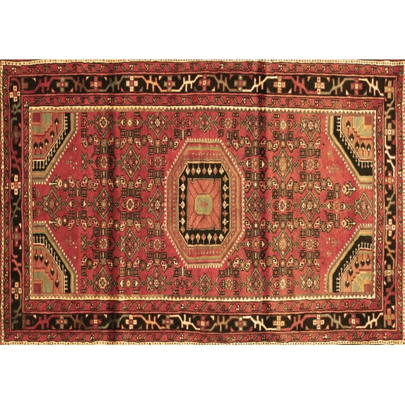 Ahgly Company Indoor Rectangle Persian Brown Traditional Area Rugs, 3' x 5'