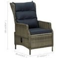thumbnail image 2 of vidaXL Patio Furniture Set 3 Piece Outdoor Sofa Chair with Table Poly Rattan, 2 of 12