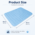 thumbnail image 4 of Dog Cooling Mat, Dog Ice Silk Mat Summer Pet Mat Sleeping Mat Lce Mat, Pet Dog Self Cooling Pad,Cooling Mat for Dogs Self Cooling Pad(M,Blue, 24.4x19.7in), 4 of 11