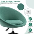 thumbnail image 4 of Spaco Adjustable Swivel Accent Chair Vanity Chair with Round Back-Green, Modern Mid-Century Upholstered Living Room Chair, 4 of 8