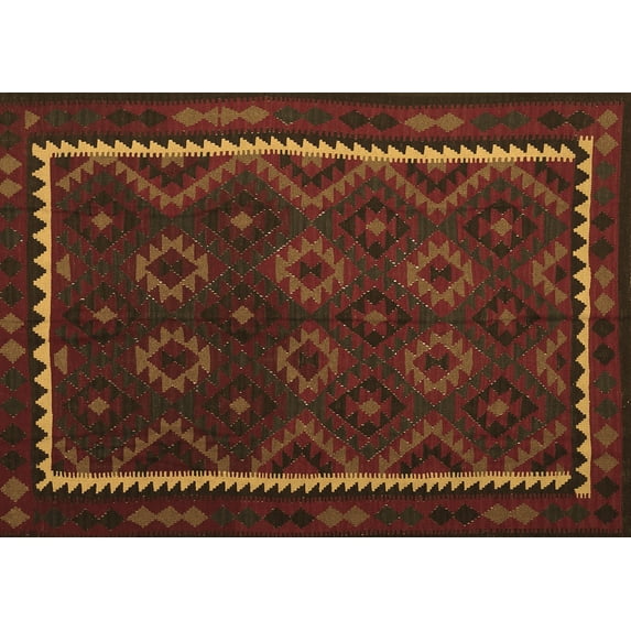 Ahgly Company Indoor Rectangle Oriental Brown Traditional Area Rugs, 8' x 12'
