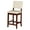 White, variant on Linon Milano 24" Mid Back Indoor Upholstered Counter Stool, Medium Walnut/Dark Brown Faux Leather