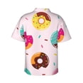 thumbnail image 3 of Bixox Men's Hawaiian Shirts Men's Donut Print Short-Sleeve Shirt-Large, 3 of 8