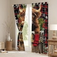 thumbnail image 3 of Manfei Highland Cow Black Out Curtains for Kids, Merry Christmas Curtains Pack of 2 (42x63 Each), Rustic Farmhouse Bedroom Curtains, Black Out Curtains Decor, 3 of 6