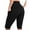 Black, variant on Charmo Womens High Waist Biker Shorts with Pockets Workout Running Short