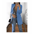 thumbnail image 4 of Toamir Women's Long Sleeves Slimming Business Blazer Open Front Formal Work Coats Casual Suit Lapel Slim, 4 of 6