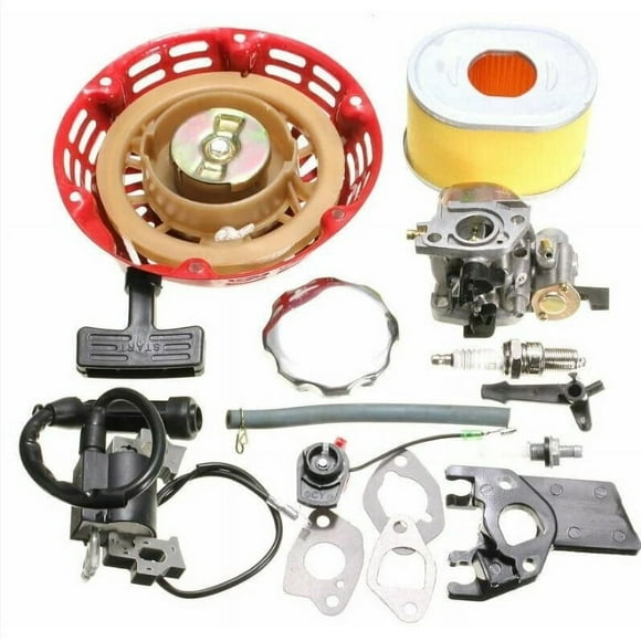 Kit Moteur pour Honda GX160 GX200 5.5HP - Carburateur, Recoil, Bobine d'Allumage, Bougie d'Allumage, Filtre à Air