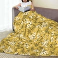 thumbnail image 6 of Honeii Flower Print Fleece Blanket - Throw Blanket for Bed, Sofa, Couch, Camping, and Travel , Microplush Ultra Soft Warm Blanket-40"x30", 6 of 7