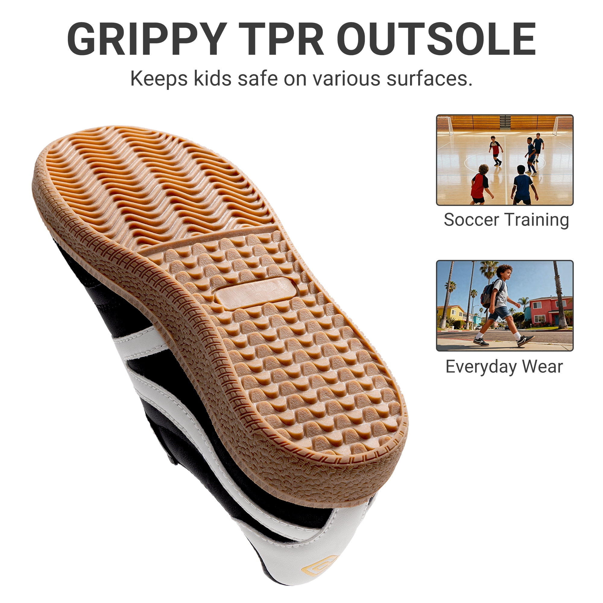 DREAM PAIRS Boys Girls Indoor Soccer Shoes Kids Youth Child Training Football Baseball Tennis Casual Sneakers