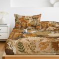 thumbnail image 6 of King Size Fitted Sheet Set - Fall 3 Piece Bedding Sets 16" Deep Pocket Fitted Sheet with 2 Pillowcases, Vintage Country Harvest Fox Pumpkins Maple Leaf Brushed Microfiber Hotel Luxury Bed Sheets, 6 of 9