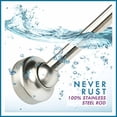 thumbnail image 4 of Rotating Curved Shower Rod Brushed Nickel - Flips In and Out GREAT for Small Bathrooms Curved Shower Rod - No  Stainless Curved Shower Rods Fit  Tubs, 4 of 8