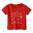 thumbnail image 4 of LUOGENLI T-Shirt pour Filles T-Shirt Décontracté pour Enfants Mode de Remise des Diplômes Imprimé Col Rond Manches Courtes T-Shirt (3 13 Ans) Maxi Hauts Ensembles Filles Tenue 2 Pcs Boho Rouge 4-5 Ans, 4 of 4