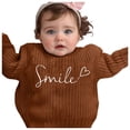 thumbnail image 2 of HXWCHs Toddler Girl Glitter Sweater Fleece Lined Warm Holiday Top 3-4 Years Brown, 2 of 4