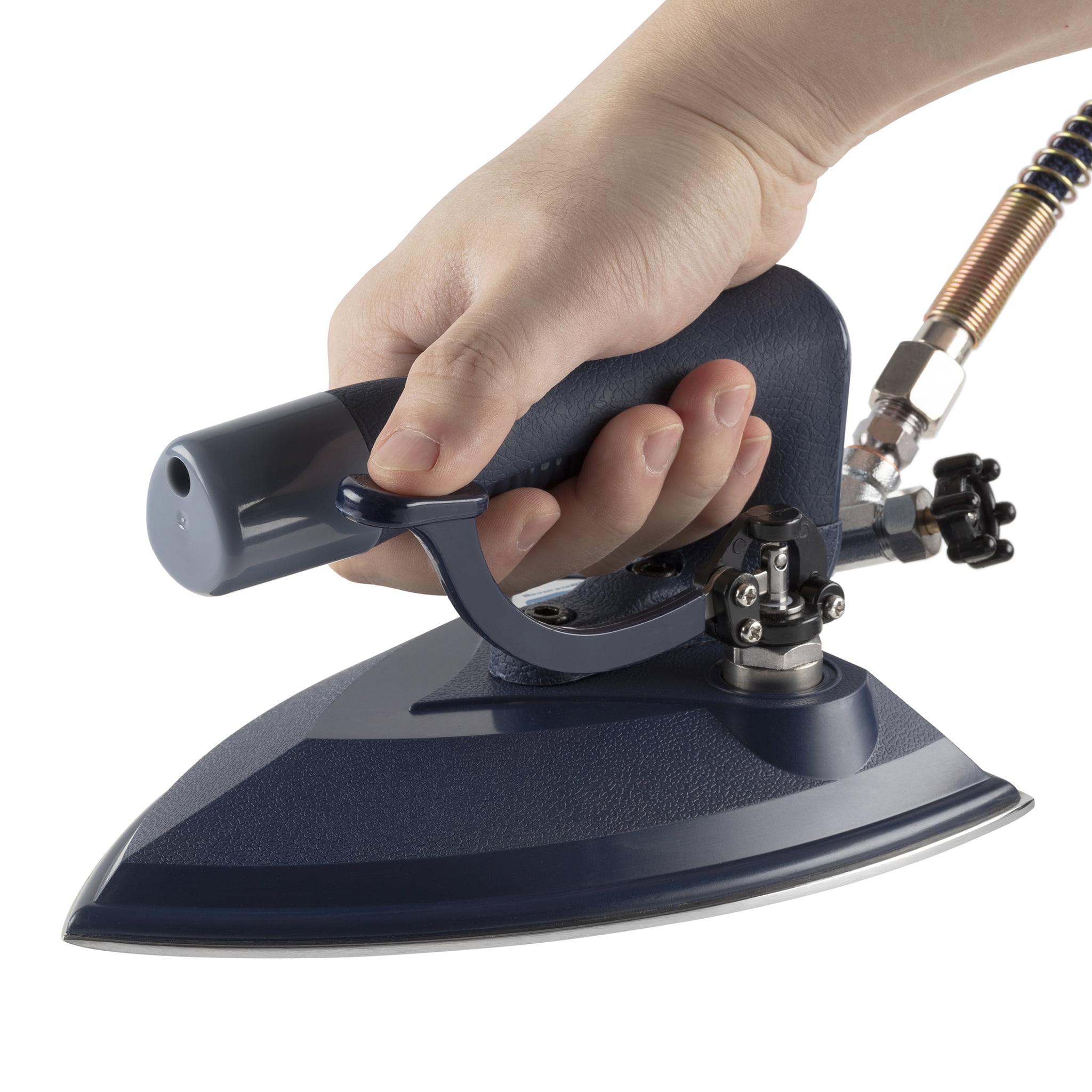 Silver Star BSP-600 All-Steam Industrial Pressing Iron – Wide Base 8.1" x 5.8", Brass Steam Valve, Steam Volume Control, For External Boiler Systems (Iron Only)