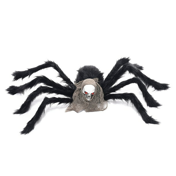 Maynos Black Large Spider Plush Toy Realistic Hairy Spider Halloween