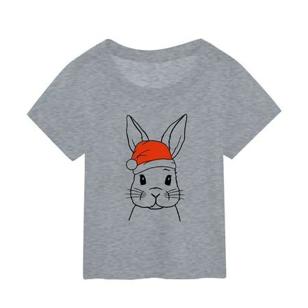 

Toddler Summer Children s Easter Cartoon Bunny Print Short Sleeved T Shirt for Boy and Girl Kid top 2t Girl Tops Kids Long Sleeve T Shirt Girls Easter Shirt Overalls Girls Space Tunic Baby T Shirt Too