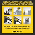 thumbnail image 2 of Juego de adhesivos STANLEY Instant Cianoacrilato Super Glue, paquete de 2, 2 of 7