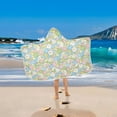 thumbnail image 5 of Toddler Hooded Beach Towel 24x50 Kids Bath Towels Soft Quick Dry for Swim Pool Boys Girls Cartoon Flower Rainbow, 5 of 7