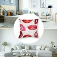 thumbnail image 5 of Creowell Set of 2 Lipstick Throw Pillow Cover Hot Lips Kiss Valentine Soft Pillow Cover Solid Square Cushion Case Match for Home Decor Red Pink White, 5 of 7