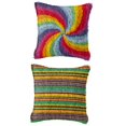 thumbnail image 1 of Kits de gancho de pestillo de 2 piezas para funda de almohada de tiro de bricolaje, funda de cojín de costura, artesanía a mano para gran familia, 17 Sunnimix Funda de cojín Latch Hook, 1 of 8